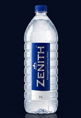 Zenith packaged drinking water bottle